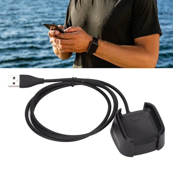 2 st Laddare USB Laddningskabel Dockningsstation för Fitbit Versa 2 Hälso- och Fitness Smartwatch