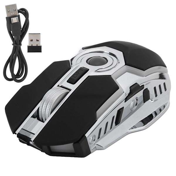 Datormus Gaming Trådlös Tyst Uppladdningsbar USB-möss Surfing Gamer för PC Laptop