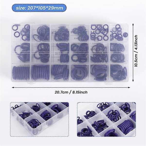 225 Pcs. Sealing O-ring R22 R134A Air Conditioning O-ring Rubber Washer