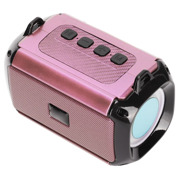 Trådlös Högtalare 360° Stereo Brusreducering Portabel Bluetooth-högtalare med Laddningskabel Rosa