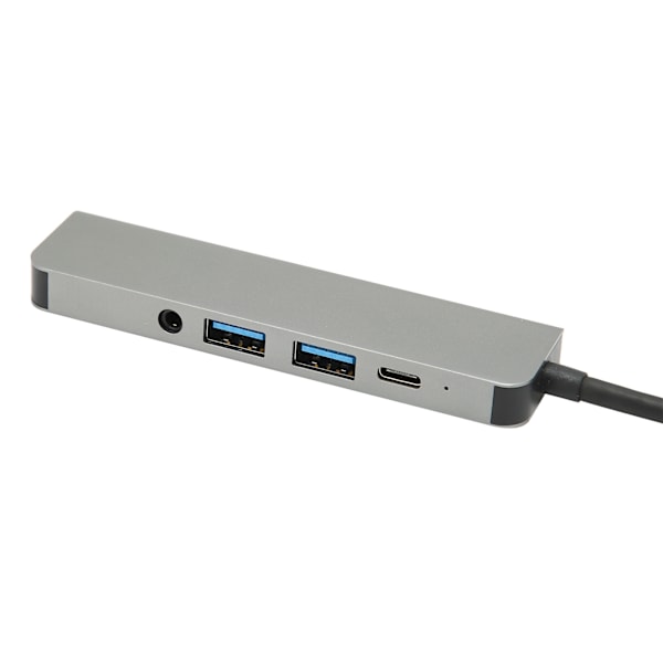 USB C Hub 5 i 1 5Gbps Överföring Typ C till Ljud PD Port Expander för Mus Tangentbord