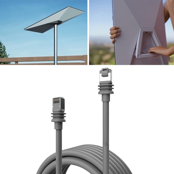 för Starlink Kabel IP68 Vattentät 1200Mbps Smidig Överföring Förlängningskabel för Starlink Rektangulär Satellit Gen3 16FT(5M)