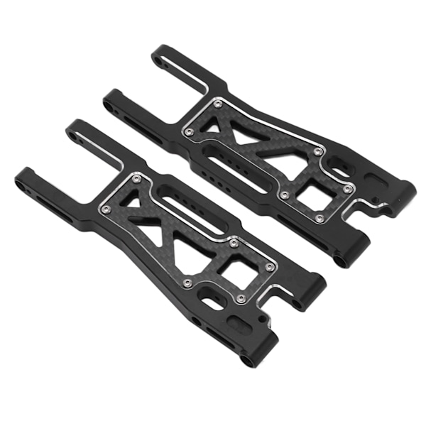 2 st RC Bakre Svingarm Aluminiumlegering Kolfiber Hög Hållfasthet RC Bil Bakre Fjädringsarm för Traxxas Sledge 1/8 Svart