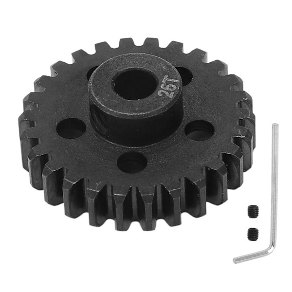 26T RC Spool Gear Svart Stål M1 5mm Effektiv Kraftöverföring Motorväxel för ARRMA 1/7 1/8 Serien