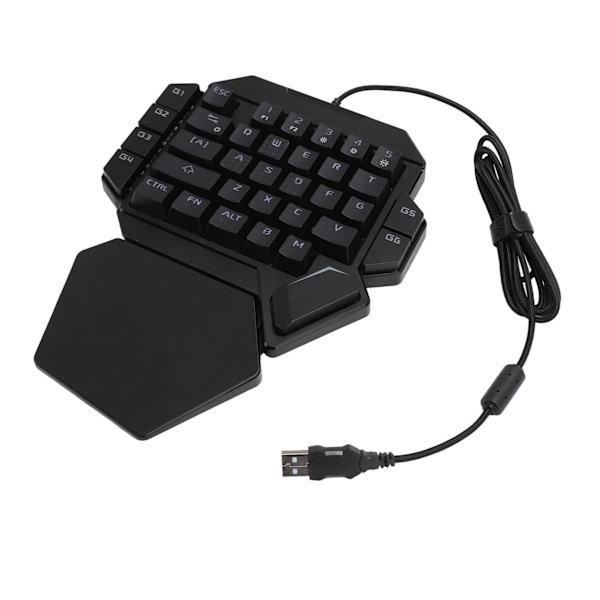 Enhands RGB Mekaniskt Gamingtangentbord 35 Tangenter RGB Bakgrundsbelysning Blå Brytare Mini Gaming Keypad med Handledsstöd för PC Gamer