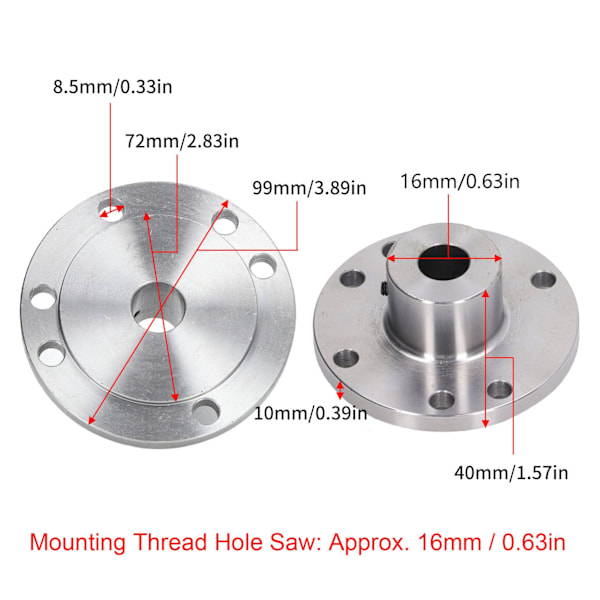 Stål Dreiebenk Faceplate Høy Mangan Stål Chuck Face Plate 100mm for K11 100 K12 100 K72 100 16mm