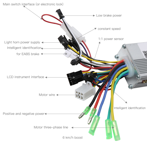 Elektrisk cykel elektrisk scooter børsteløs controller LCD display panel skive instrument 60V