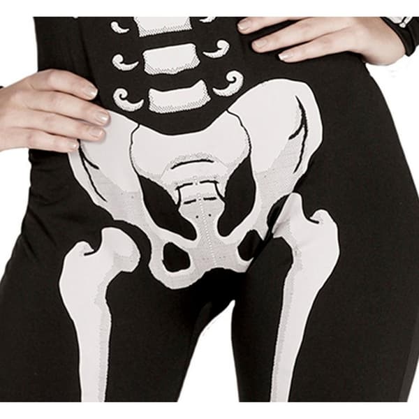 Fiestas Guirca Skeletkostume til dame/pige L Sort/Hvid Black/White L
