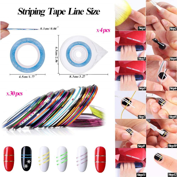 Nagelkonst Designverktyg, Precision i Skulptering med Professionella Nagelkonsttillbehör Inkluderar 5 st Dottingpennor Rostfria Stålkulor och Flexibla