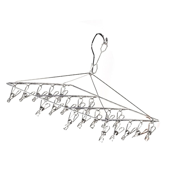 Clothes Drying Hanger Stainless Steel Multi Clip Laundry Drip Hanging Rack for Underwear Socks Hat No Loop Square