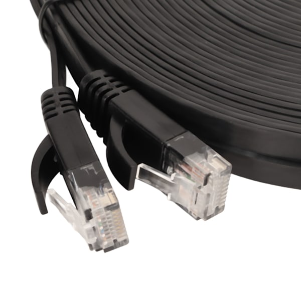 Gigabit Nätverkskabel 20m Längd 1000Mbps RJ45 Port CAT6 Nätverkskabel Ethernetkabel för Routers Laptops Svart