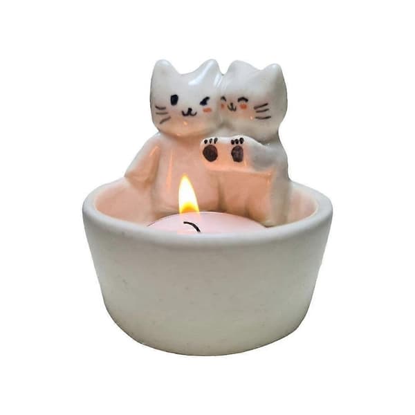 Par Killing Lysestage Sød Grillet Kat Aromaterapi Skrivebordsornamenter onesize cat