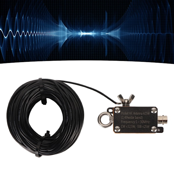 Bärbar HF Ändmatad Antenn 1‑30MHZ FE8 CW SSB 1:49 Balun Kortvåg Fick Ändmatad Radioantenn För Utomhusbruk