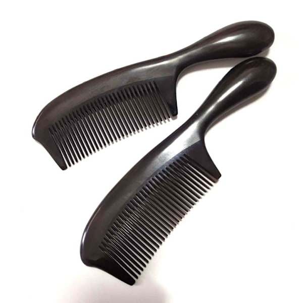 Handgjord, Antistatisk Kam, Släta och Runda Tänder, Ergonomiskt Designad för Bekvämt Grepp, Unik Korrugerad Design, 2-pack om 8 Tum