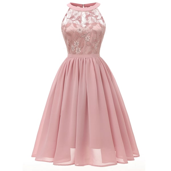 1 stk. brudepiger kjole til bal - pink