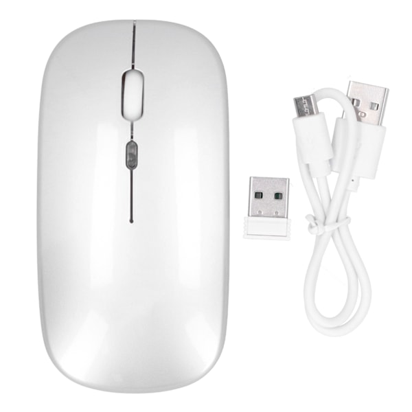 2.4Ghz Trådlös Mus Uppladdningsbar Lätt Ergonomisk Datormus 1600DPI Tyst med Smart Optisk Sensor