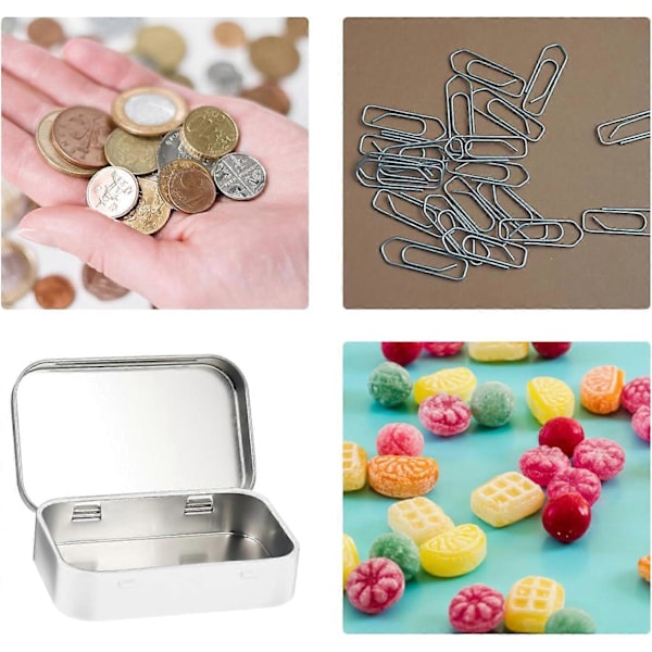 Rectangular Metal Empty Hinged Tin, 3pcs Mini Portable Box Small Storage Box Beads and Jewelry Small Items, Sorting[TT]