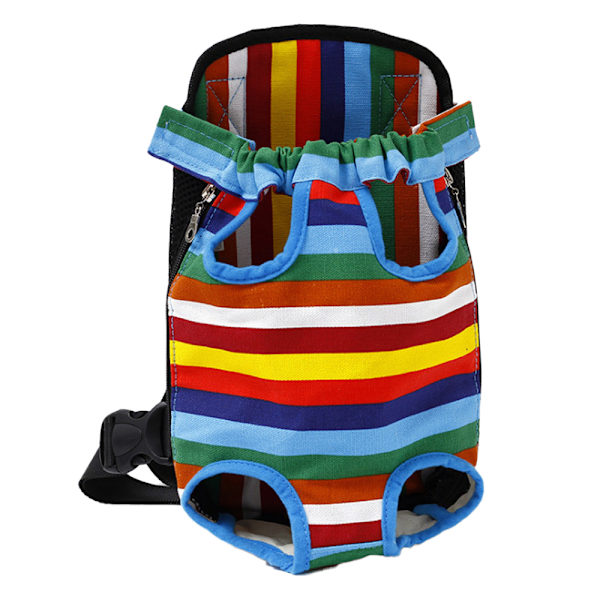 Pet Carrier Ryggsäck, Justerbar Pet Front Backpack Katt Hund Carrier Ryggsäck Säkerhetsreseväska, Ben ut, Passar för resor Vandring Camping för små colour M