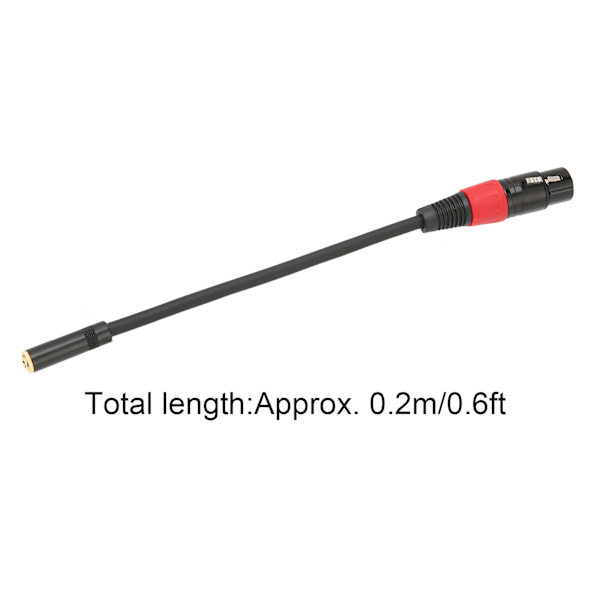 3,5 mm till XLR Hona Kabel Professionell Mini Jack Mikrofon Konverteringskabel för Kamera Dator XLR Hona till 3,5 mm Hona 0,2 m