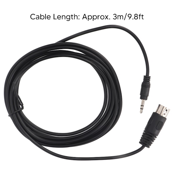 Din 8-stift till 3,5 mm MIDI-kabel Hane till Hane 8-stift Din till 3,5 mm Sladd för Musikinstrument Ljudutrustning 3m/9,8ft