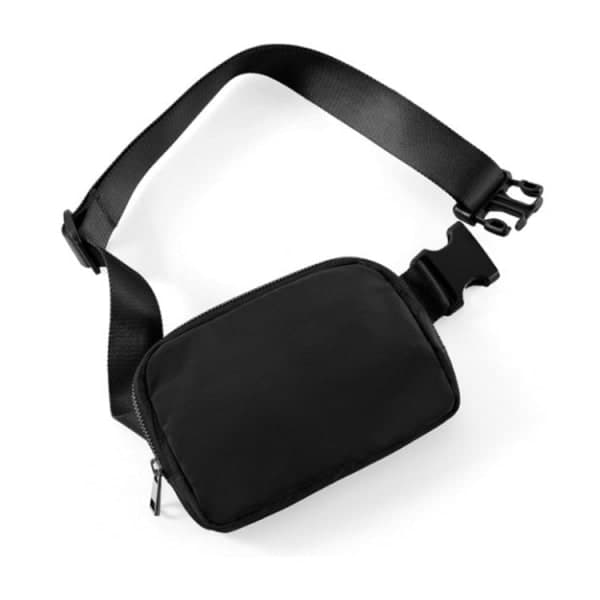 Unisex mini belt bag with adjustable strap, small waist bag for training Black[TT]