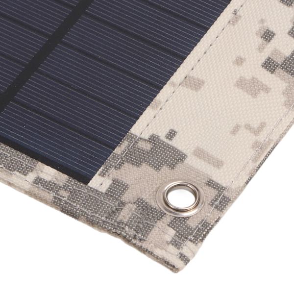 21W Solarladdare 5V 3A Max Bärbar Vikbar Solpanel Laddare för Camping IP67 Vattentät ETFE Ström Nödpanel SPB5Z B Kamouflage