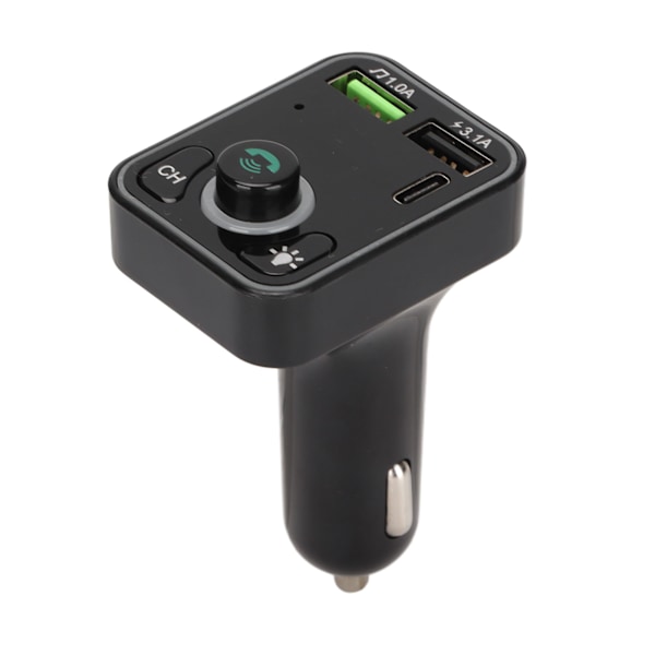 Billaddare Mini Billaddaradapter Stöder USB-minneskort BT med LED-skärm DC12V