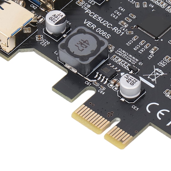PCIe till USB 3.2 Gen 2-kort 20 Gbps 3 USB Typ A 2 USB Typ C 5-portars PCI Express-expansionskort för Windows, Linux och OS X PC