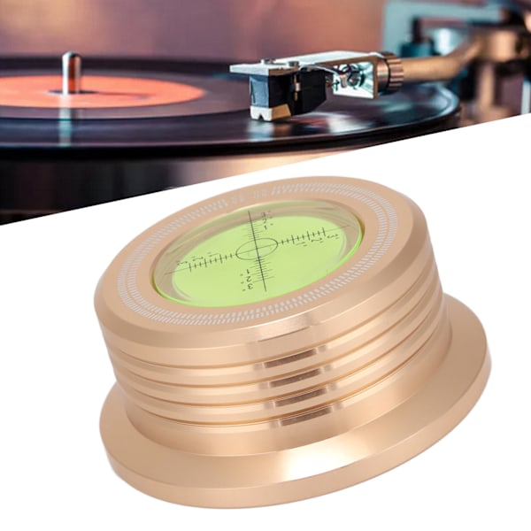 Skivspelare Stabilisator 50Hz Skivklämma Skivvikt Stabilisator med Vattenpass Hastighetsdetektering för Vinylskivspelare