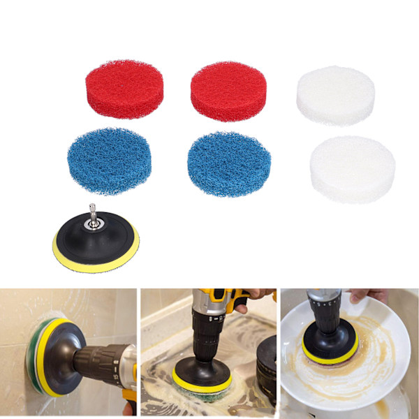 Scouring Pad Buffing Polishing Pads Kit for Car Care Carpet Mat Kitchen Sink Wall Cleaning