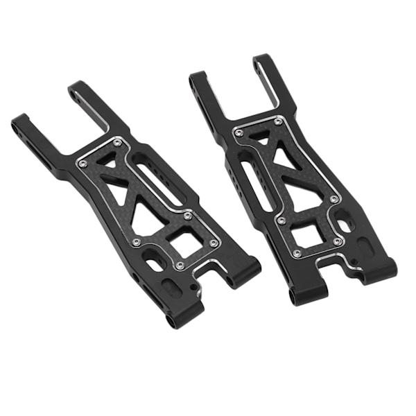 2 st RC Bakre Svingarm Aluminiumlegering Kolfiber Hög Hållfasthet RC Bil Bakre Fjädringsarm för Traxxas Sledge 1/8 Svart