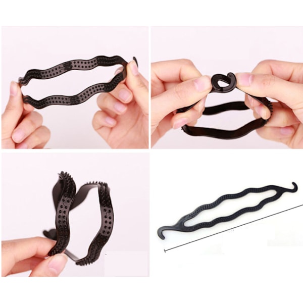 DIY Hårknutsmakare, Stylingtillbehörsset för enkel flätning, Presentval, Högkvalitativa material, Mångsidig styling för kvinnor och flickor