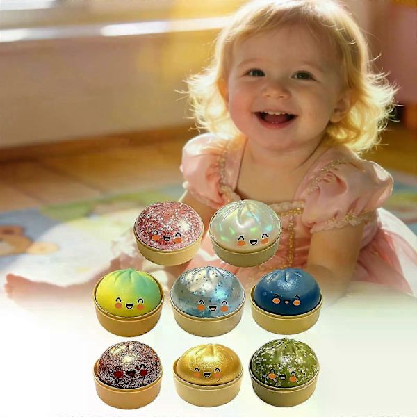 Färgglad jätteglittrig dumpling-squishy-leksak - Stressbollar Fidget Sensoriska handleksaker för stresslindring pc