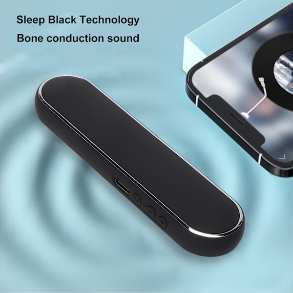 Under Pillow Speaker Portabel Trådlös Bluetooth Benledning Kudde Högtalare White Noise Maskin för IOS för Android Svart