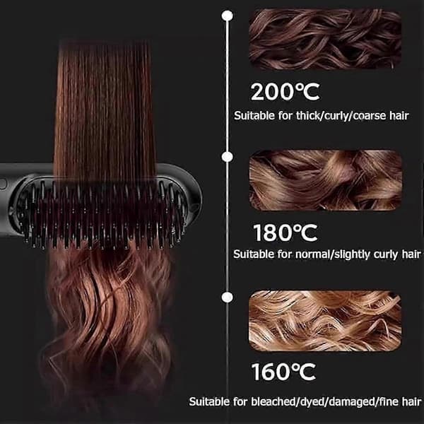 Go Brush Pro Bærbar Glattebørste, Hårglatter Pink
