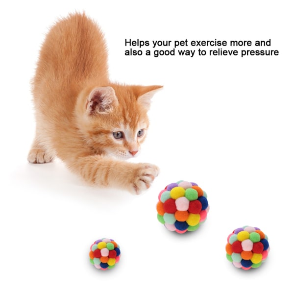 Lemmikkien värikäs pehmolelu leikkii palloa koiranpentu kissanpentu harjoitus interaktiivinen harjoitustyökalu L