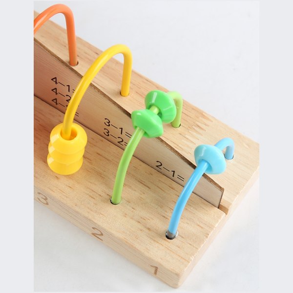 Melissa & Doug Additions- och Subtraktionskulram - Pedagogisk leksak med 55 färgglada pärlor och robust träkonstruktion, 3–6 år
