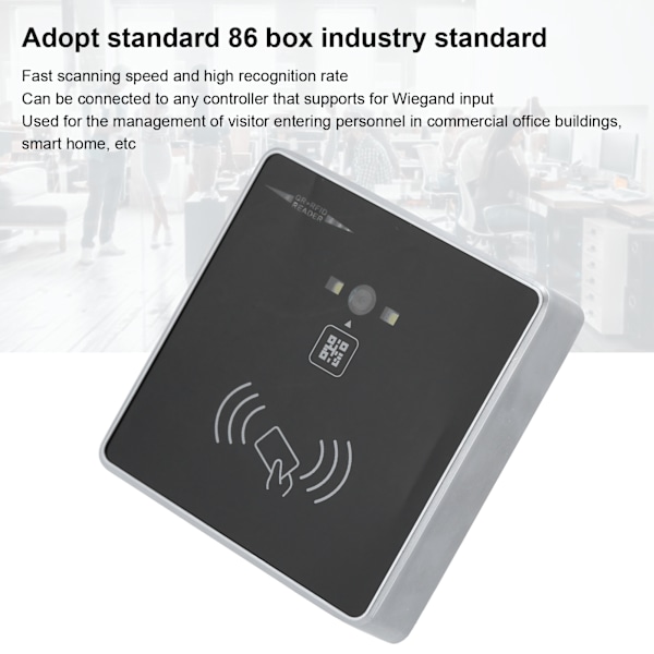 Kortläsare RFID Streckkod 2D QR Åtkomstkontroll Kortläsare för Wiegand TTL RS232 RS485 ID-kort