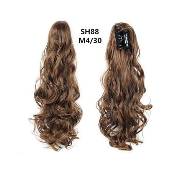 Claw Clip Ponytail Extension - Long Curly Wavy Hair Clip Model 1