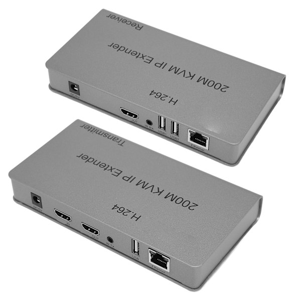 HD Multimedia Interface IP Extender 200m Full HD 1080P IR Kontroll Loop Out KVM Nätverks Extender 100‑240VEU Kontakt