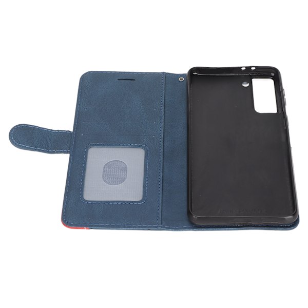 Telefonplånboksfodral PU Läder Magnetisk Stängning Flip Mobiltelefon Skyddande Fodral med Kortfack för S21 Plus
