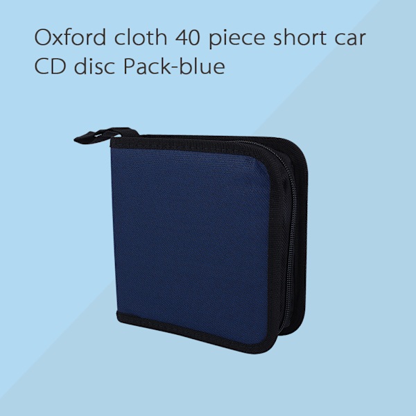 Bærbar Oxford-stoff 40-plate CD DVD-holder DJ-oppbevaringspose med glidelås