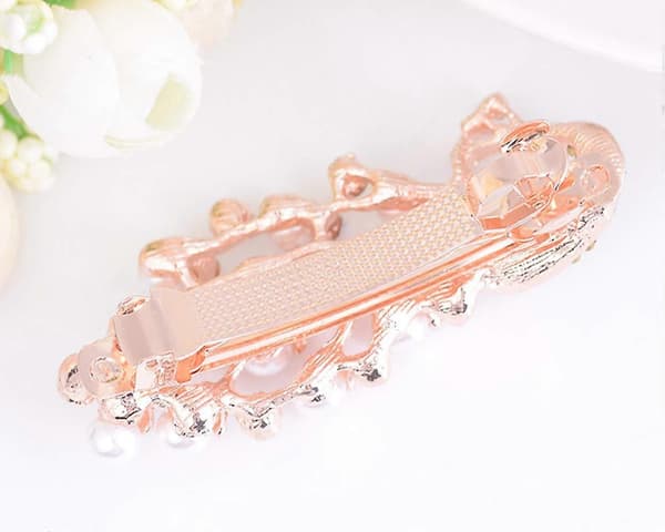 Hårspenne med Rhinestone Sløyfe for Kvinner Jenter Bryllupsfest Elegant Glitrende Tilbehør[TT]