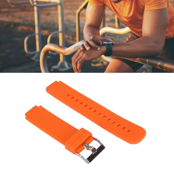 Replacement Watchband Adjust Size Soft Silicone Watch Strap for Watch 2 A1807 Verge 2 Orange