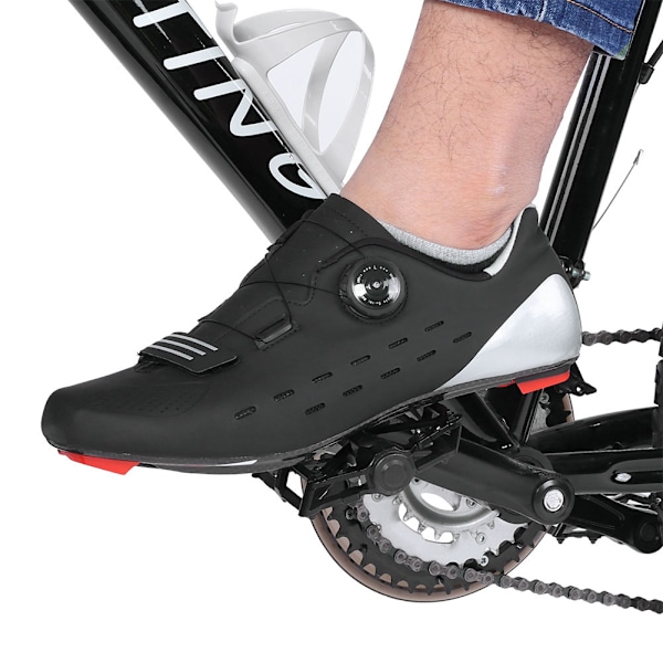 Bootun E3 Lätta landsvägscykelskor för utomhussporter Mountainbike-sko J081081 (43, Svart)