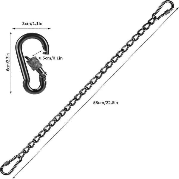 Riipputuolisarja sisä- ja ulkokäyttöön kahdella sakkelilla, 58 cm ketju