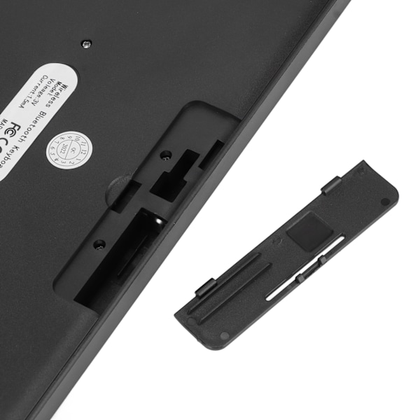 Trådlöst tangentbord 78 tangenter Runda tangenter Slim Kompakt Retro Tyst Bluetooth-tangentbord för hemmakontor Resor Svart
