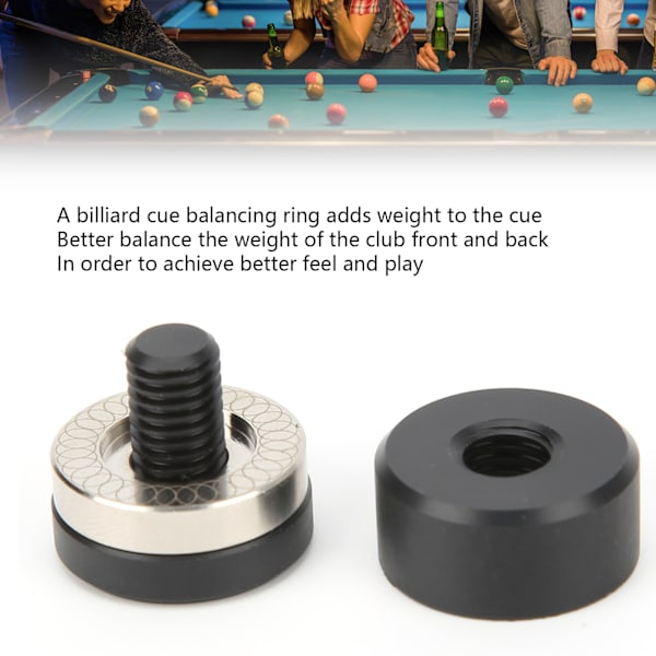 Billard Pool Kø Tilbehør Rustfrit Stål Billard Kø Balance Ring Med Kø Beskytter Sæt (1 Sæt 5/16 Kø Balance Ring 10g Kø Beskytter)