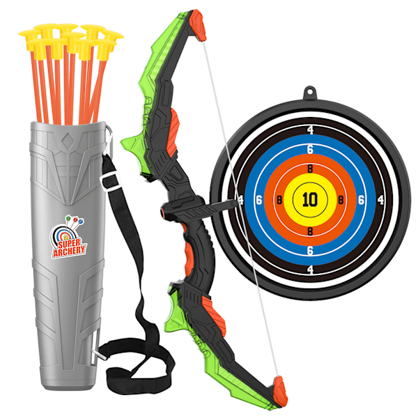 Lasten jousi- ja set, LED- set, 10 imukuppinuolta, tähtäin ja nuoli, sisä- ja ulkokäyttöön tarkoitettujen lasten leluja pojille, tytöille,