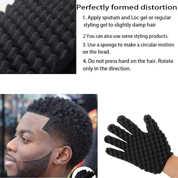 Stilfullt Hårstyling Presentkit Med Twistkam, Metallborste och Svamphandske, Dubbelsidig Dread Afro Coil Magic Tool Säkerställer Hälsosam Hårvård